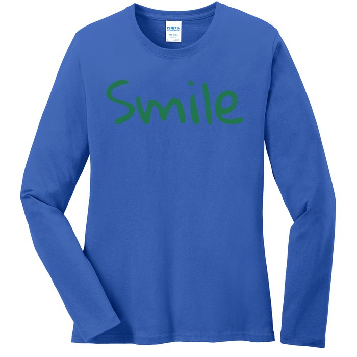 Smile At Someone National Smile Day Gift Ladies Long Sleeve Shirt