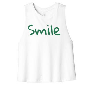 Smile At Someone National Smile Day Gift Women's Racerback Cropped Tank