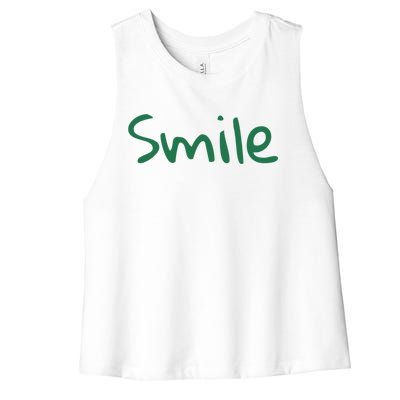 Smile At Someone National Smile Day Gift Women's Racerback Cropped Tank