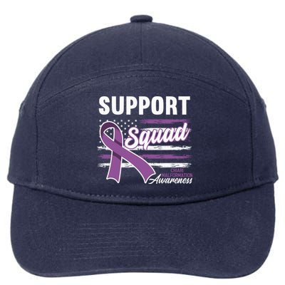 Support Awareness Squad I CM Cerebellum Chiari Malformation 7-Panel Snapback Hat