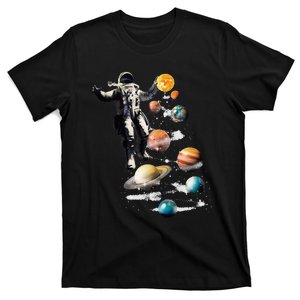 Space Astronaut Spaceman Astronomy Earth Mars Planets T-Shirt