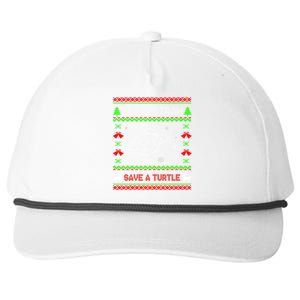 Skip A Straw Save A Turtle Tee Turtles Lover Xmas Gift Idea Gift Snapback Five-Panel Rope Hat