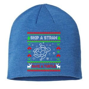 Skip A Straw Save A Turtle Tee Turtles Lover Xmas Gift Idea Gift Sustainable Beanie