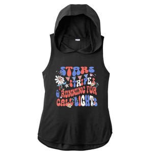 Stars And Stripes Running For Call Lights 4th Of July Nurse Ladies PosiCharge Tri-Blend Wicking Draft Hoodie Tank