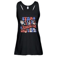 Stars And Stripes Running For Call Lights 4th Of July Nurse Ladies Essential Flowy Tank