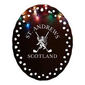 St. Andrews Scotland Golf Fan Ceramic Oval Ornament