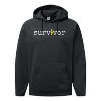 Suicide Awareness Support Symbol Recovery Survivor Semicolon Performance Fleece Hoodie