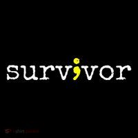 Suicide Awareness Support Symbol Recovery Survivor Semicolon Flexfit Unipanel Trucker Cap