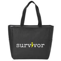 Suicide Awareness Support Symbol Recovery Survivor Semicolon Zip Tote Bag