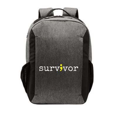 Suicide Awareness Support Symbol Recovery Survivor Semicolon Vector Backpack