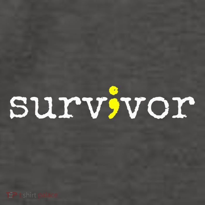 Suicide Awareness Support Symbol Recovery Survivor Semicolon Vector Backpack