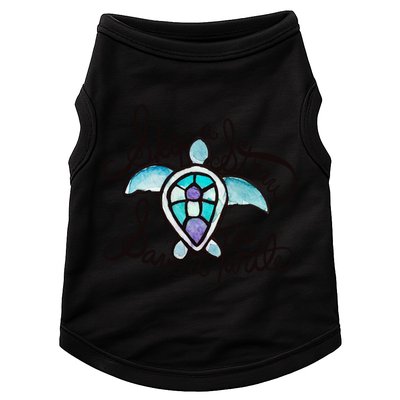 Skip A Straw Save A Turtle Watercolor Gift Doggie Tank