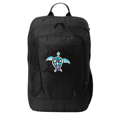 Skip A Straw Save A Turtle Watercolor Gift City Backpack