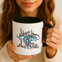 Skip A Straw Save A Turtle Watercolor Gift Mug