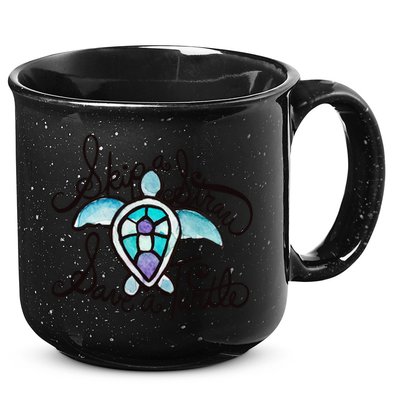 Skip A Straw Save A Turtle Watercolor Gift 15oz Campfire Ceramic Mug