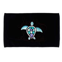 Skip A Straw Save A Turtle Watercolor Gift Microfiber Hand Towel