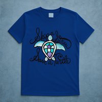 Skip A Straw Save A Turtle Watercolor Gift T-Shirt