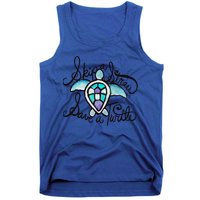 Skip A Straw Save A Turtle Watercolor Gift Tank Top
