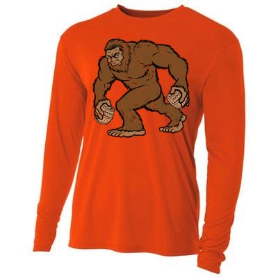 Sasquatch Bigfoot With Beer Kegs Cooling Performance Long Sleeve Crew