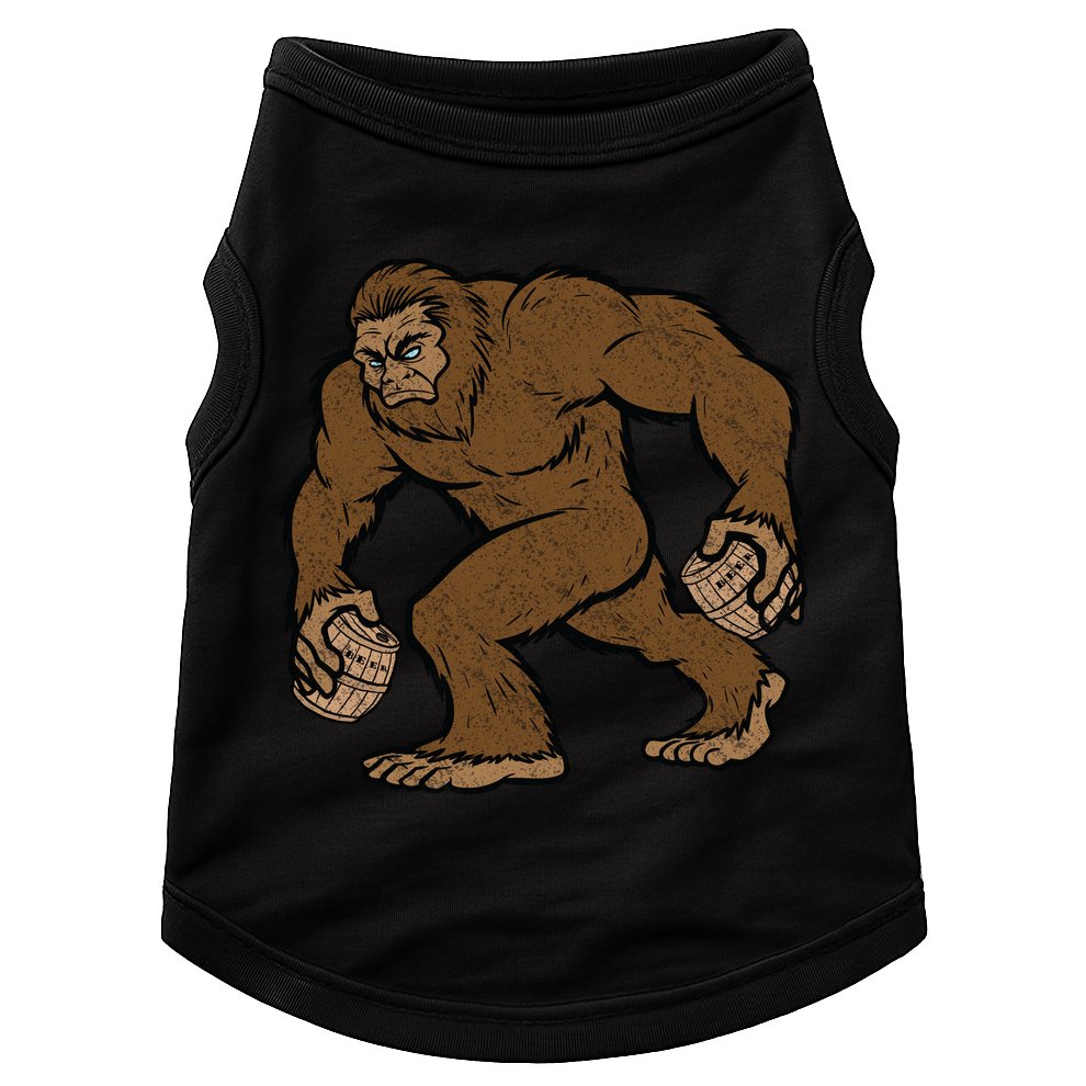 Sasquatch Bigfoot With Beer Kegs Doggie Tank