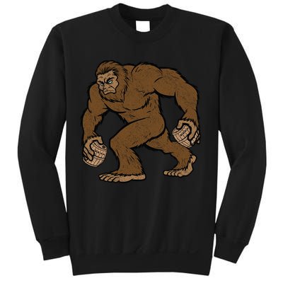 Sasquatch Bigfoot With Beer Kegs Sweatshirt