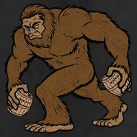 Sasquatch Bigfoot With Beer Kegs Golf Towel