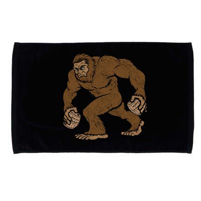 Sasquatch Bigfoot With Beer Kegs Microfiber Hand Towel