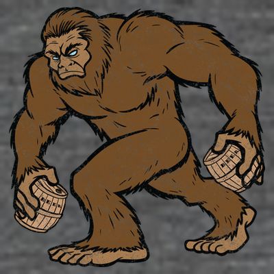 Sasquatch Bigfoot With Beer Kegs T-Shirt