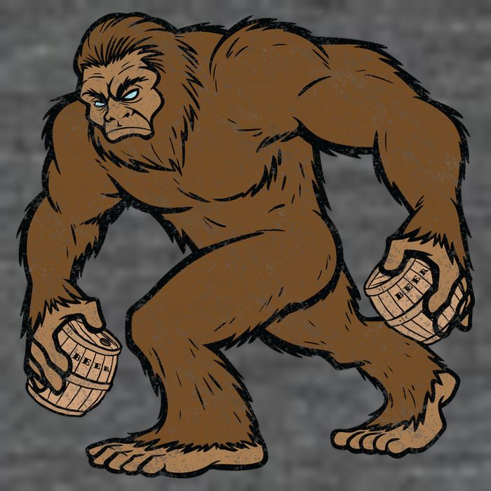 Sasquatch Bigfoot With Beer Kegs T-Shirt