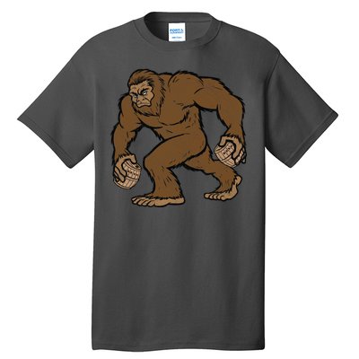 Sasquatch Bigfoot With Beer Kegs Tall T-Shirt