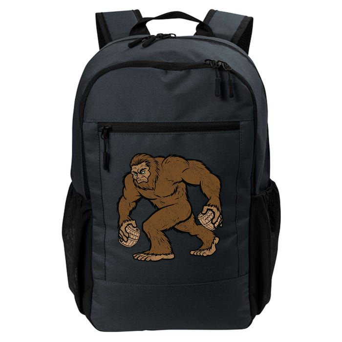 Sasquatch Bigfoot With Beer Kegs Backpack