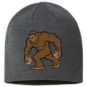 Sasquatch Bigfoot With Beer Kegs Sustainable Beanie