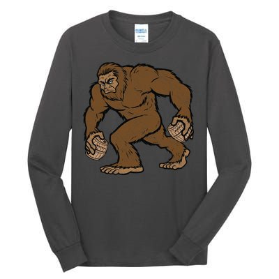 Sasquatch Bigfoot With Beer Kegs Tall Long Sleeve T-Shirt