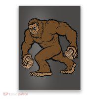 Sasquatch Bigfoot With Beer Kegs Poster