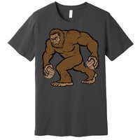 Sasquatch Bigfoot With Beer Kegs Premium T-Shirt