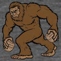Sasquatch Bigfoot With Beer Kegs Zip Tote Bag