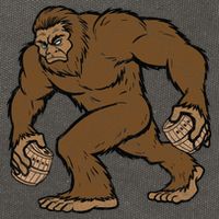 Sasquatch Bigfoot With Beer Kegs Cotton Canvas Backpack