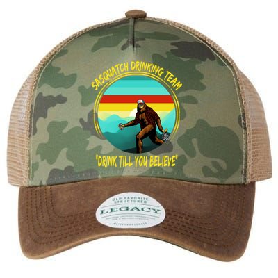 Sasquatch Drinking Team Drink Till You Believe Legacy Tie Dye Trucker Hat