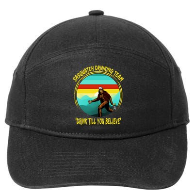 Sasquatch Drinking Team Drink Till You Believe 7-Panel Snapback Hat