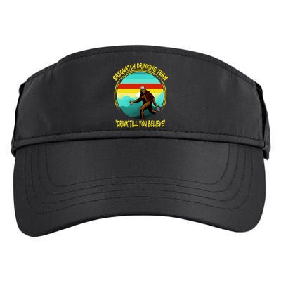 Sasquatch Drinking Team Drink Till You Believe Adult Drive Performance Visor