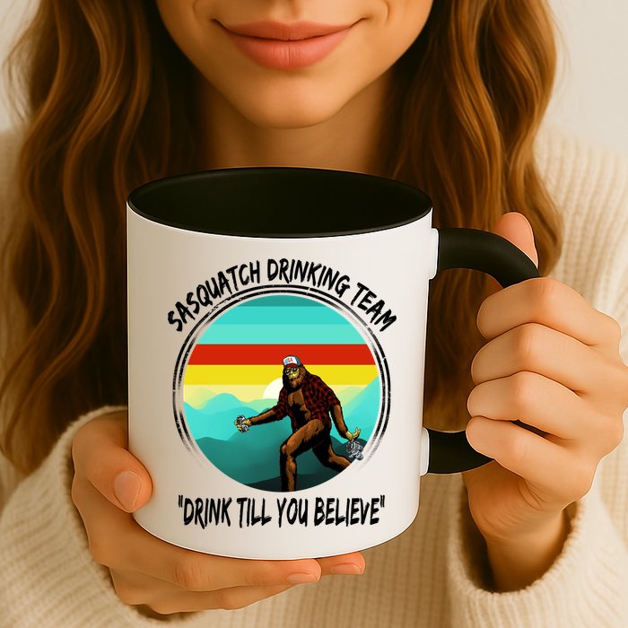 Sasquatch Drinking Team Drink Till You Believe Mug