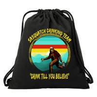 Sasquatch Drinking Team Drink Till You Believe Drawstring Bag