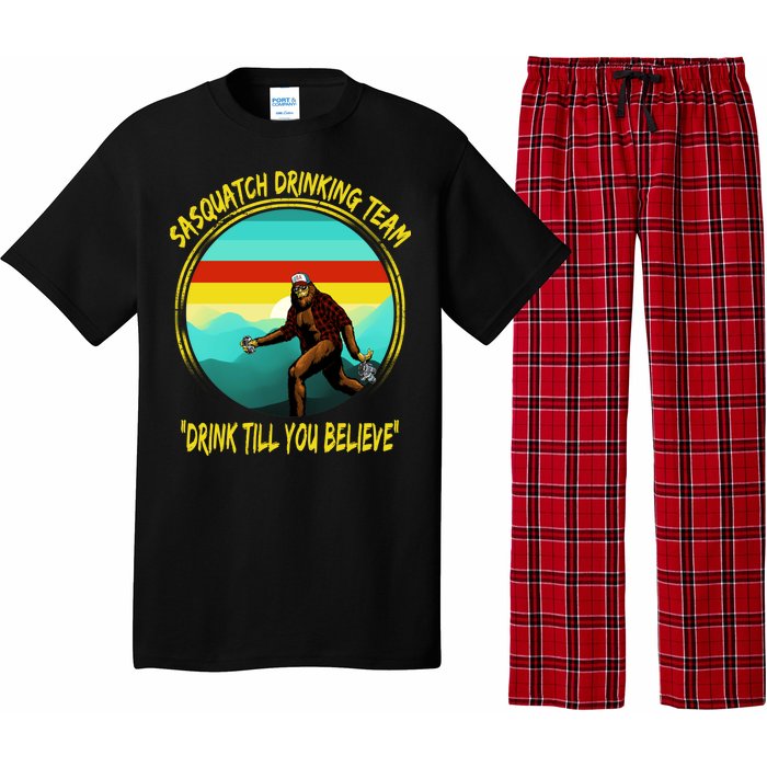 Sasquatch Drinking Team Drink Till You Believe Pajama Set