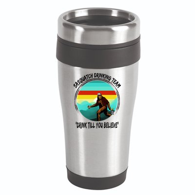 Sasquatch Drinking Team Drink Till You Believe 16oz Travel Tumbler