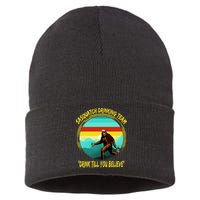 Sasquatch Drinking Team Drink Till You Believe Sustainable Knit Beanie