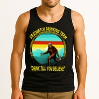 Sasquatch Drinking Team Drink Till You Believe Tank Top