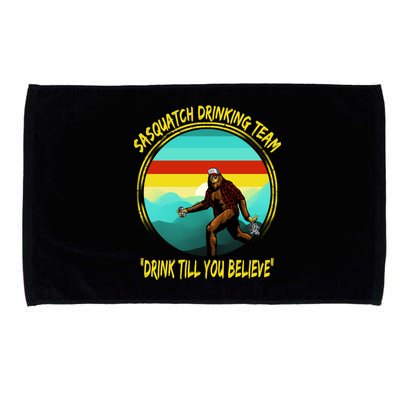 Sasquatch Drinking Team Drink Till You Believe Microfiber Hand Towel