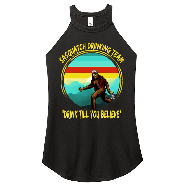 Sasquatch Drinking Team Drink Till You Believe Women's Perfect Tri Rocker Tank