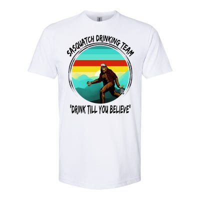 Sasquatch Drinking Team Drink Till You Believe Softstyle® CVC T-Shirt