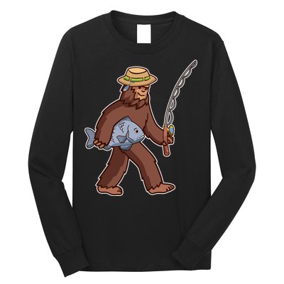 Sasquatch Gone Fishing Long Sleeve Shirt